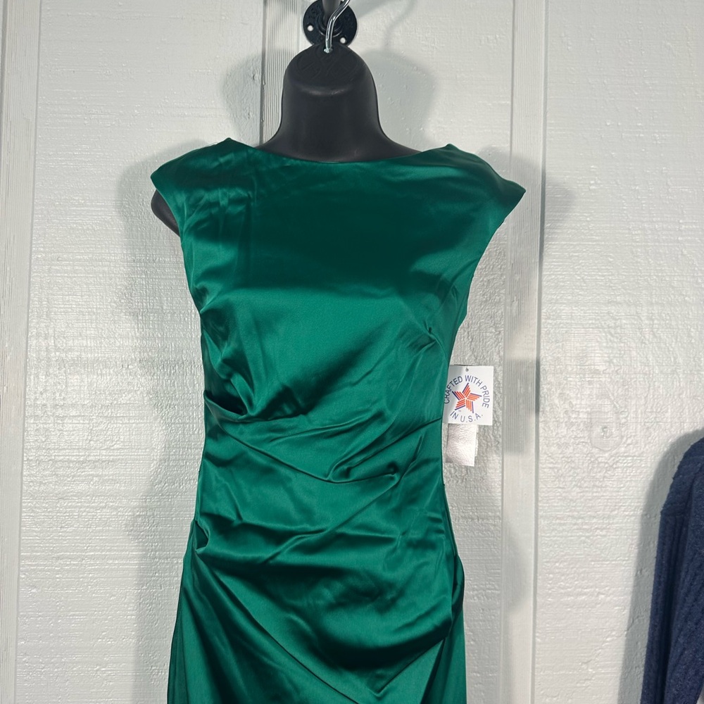 Betsy & Adam Women’s Green Cap Sleeve Dress Size 2 NWT - Picture 3 of 12